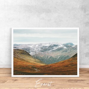Norway print, Norway printable wall art, scandi print, norwegian wall art, mountain print, nature poster, Norway poster,Mountain Photography