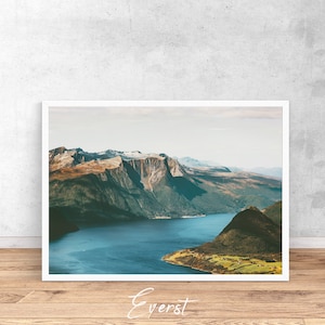 Norway print, Norway wall art, scandi print, nature photography, mountain print, nature poster, Norway poster, landscape print