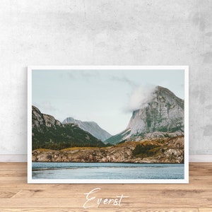 Norway print, Norway printable wall art, scandi print, norwegian wall art, mountain print, nature poster, Norway poster, nature prints , art