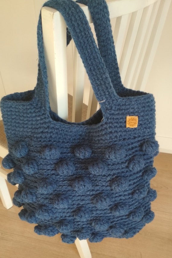 handcrafted bag crochet bag organic bag ladies bag wool bag knitted bag shopping bag tote bag handmade bag Christmas gift rope bag