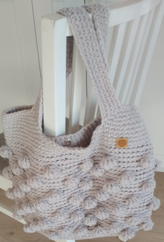 handcrafted bag crochet bag organic bag ladies bag wool bag knitted bag shopping bag tote bag handmade bag Christmas gift rope bag