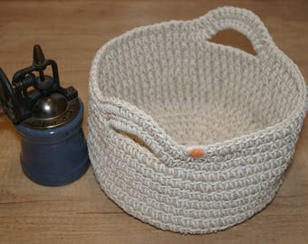 Handmade Crochet and Rope Basket | Basket Organizer | Crochet Basket | Rope Basket | Home Storage | Home Decor Storage