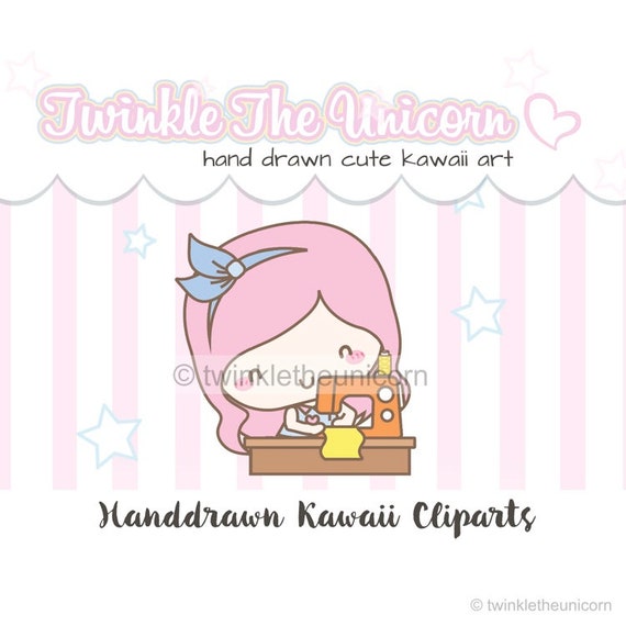 Kawaii Girl Jolina mixed planner clipart