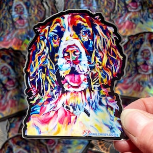 Springer Spaniel Dog Sticker 3" , vinyl decal, waterproof, laptop stickers,Springer Spaniel, stocking stuffer, gift for him, gift for her