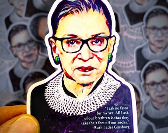 Ruth Bader Ginsburg-klistermärke: Notorisk RBG, feministisk konst