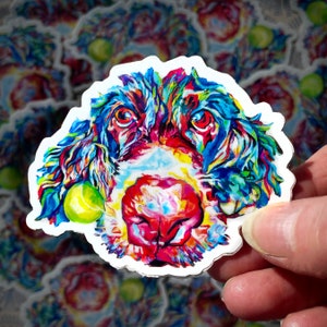 Springer Spaniel Dog Sticker,  3" sticker , vinyl decal, laptop sticker, dog art, gift ,Springer Spaniel, notebook sticker, stocking stuffer
