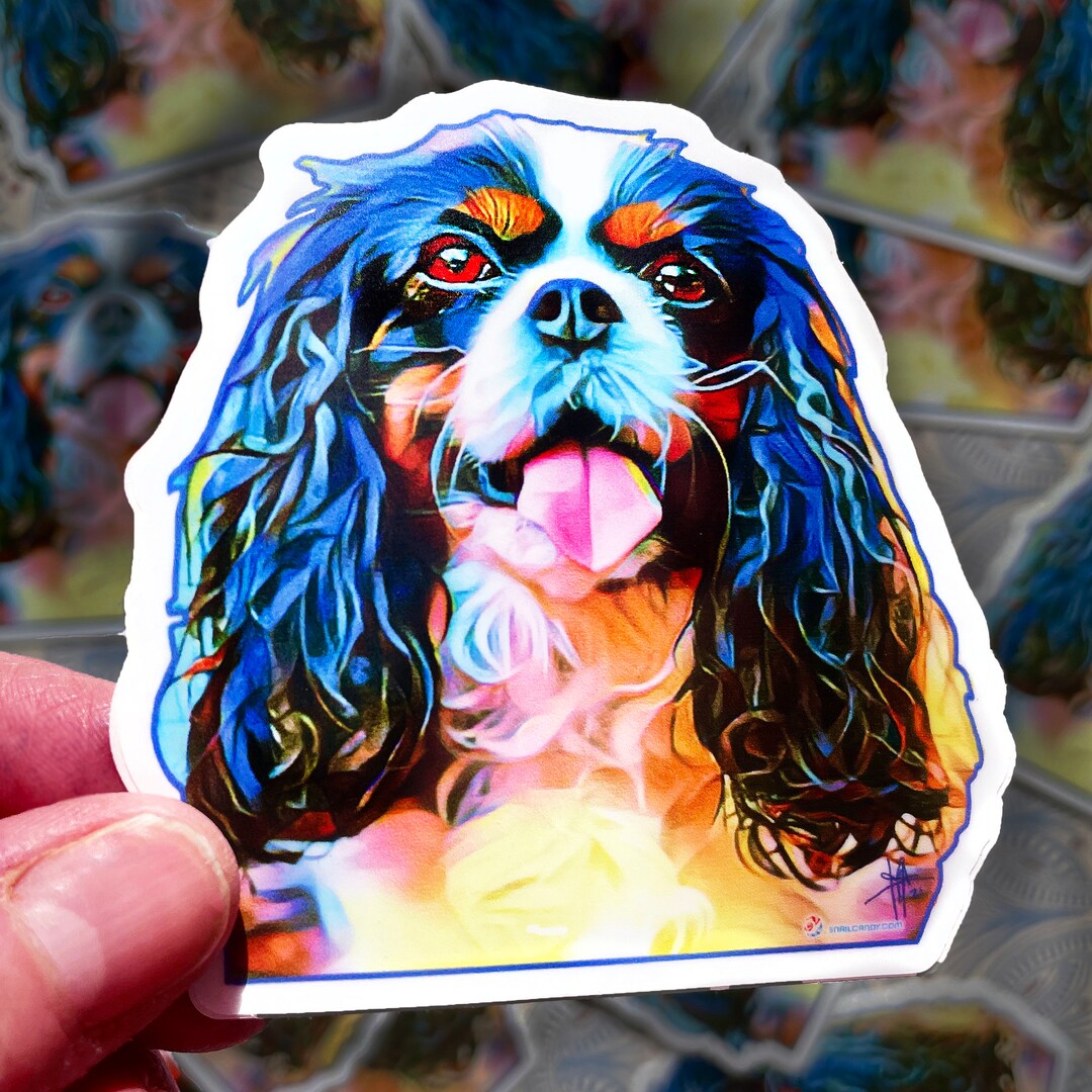Cavalier King Charles Spaniel Sticker: Waterproof Dog Art Decal - Etsy