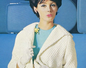PDF Instant Digital Download, Ladies Easy Coat & Skirt Ensemble Vintage 1960s Crochet Pattern, Sophisticated Mad Men Look, Traveler's Choice