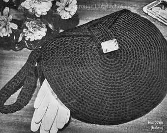 Easy 1940s Circle Bag to Crochet - Vintage Crochet Pattern - Instant PDF DOWNLOAD - Easy Purse to Make for Gifts
