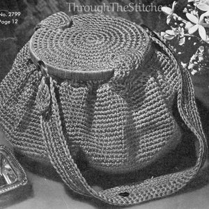 Easy Stylish 1940s Classic Creel Purse Bag to Crochet - Vintage Crochet Pattern - Retro Fashion - Instant PDF DOWNLOAD - Make for a Gift