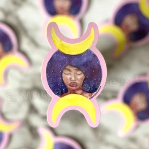 Moon Goddess 3&quot; Die Cut Sticker