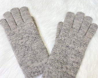 Handgestrickte Unisex-Handschuhe mit Fleecefutter, Handschuhe mit doppeltem Futter, Winter warme Handschuhe, stylische Handschuhe, Erwachsene Winterhandschuhe, Skihandschuhe