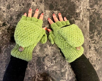Hand Knitted  Wool Fleece Lined Nepalese Winter Gloves/ Mittens, Winter Gloves, Snowboard Ski Gloves, Warm Gloves, HimalayanGlove