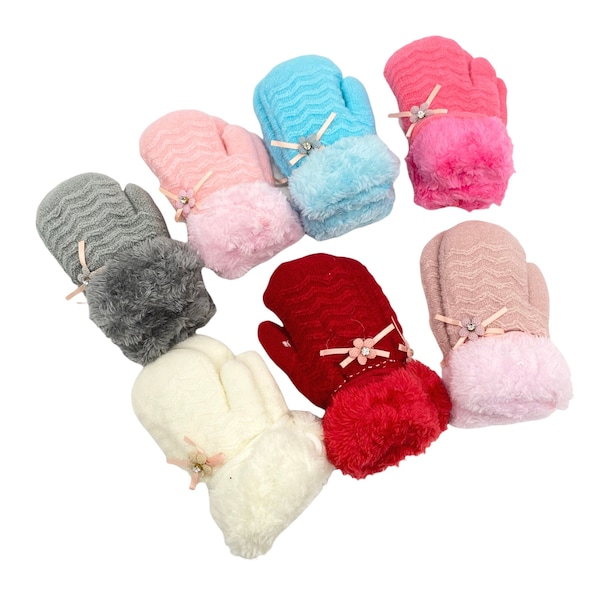 Mittens With Strings Etsy