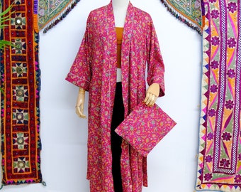 Handmade Kimono with Pockets, Kimono Nightgown, Women's Kimono Robe, Long kimono robe, Boho Cardigan Kaftan, Bohemian Duster, Loungewear