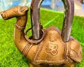 Handmade Brass Camel Lock with Two Keys,Camel Locks,Door Locks,Home Improvement,Vintage Brass Camel Padlocks,Animal Padlock,Security Locks