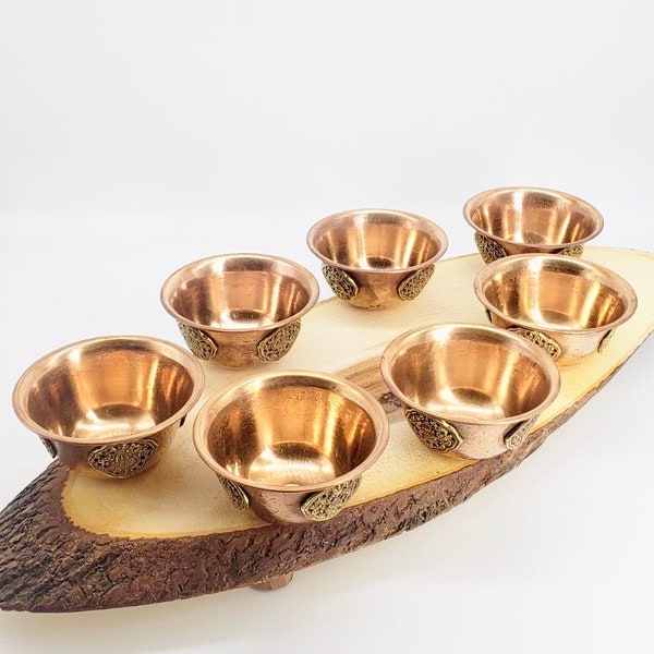 Handmade 2" Copper Offering Bowl from Nepal/Copper Bowl/Home Decor/Sacred Geometry Copper Offering Bowls/Altar Bowl