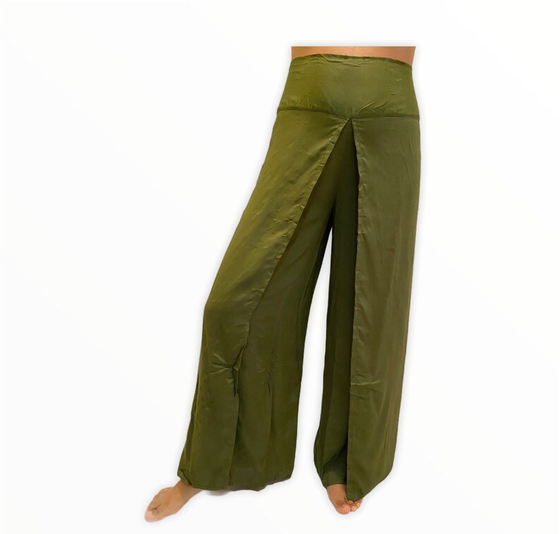 Open Leg Solid Color Boho Pants,Hippie Harem Pants,Beach Rayon Pants,Summer Slit Pants,Yoga Pants Wide Leg Pants,Festival Clothing,Bohemian