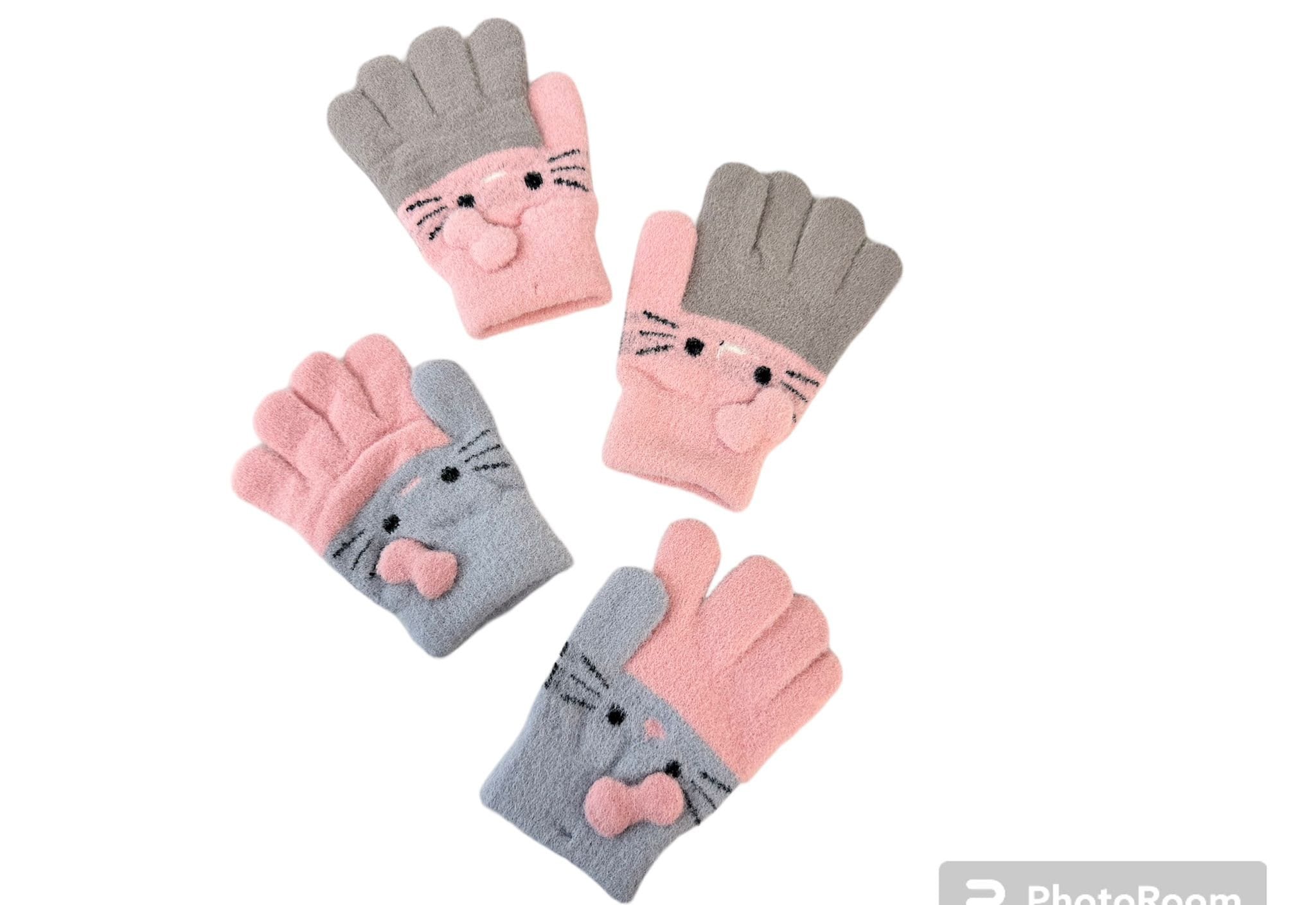 Gloves, Andfall Kids Knit Colorful - Warm Mitten, Accessories, Winter Glove Gloves, Kids Winter Etsy Fleece Soft Bunny Design Kids Lined Boys/girls