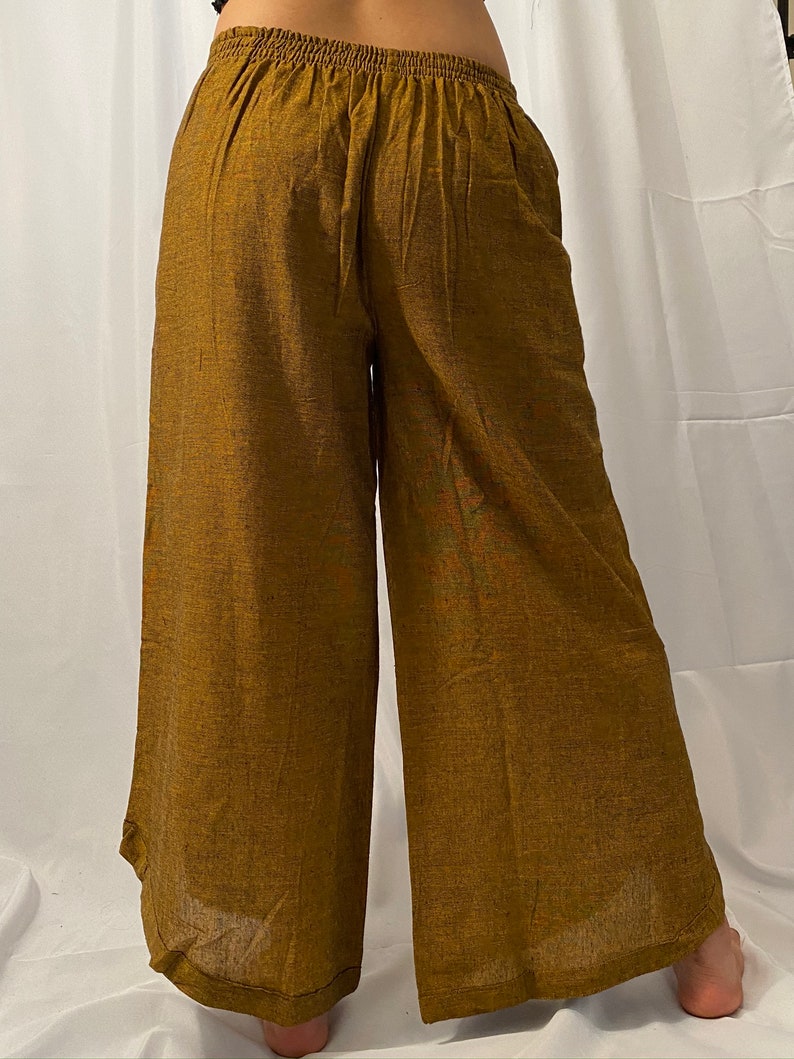 Nepali Cotton Solid Double Layer Palazzo Pants Wide Leg Etsy