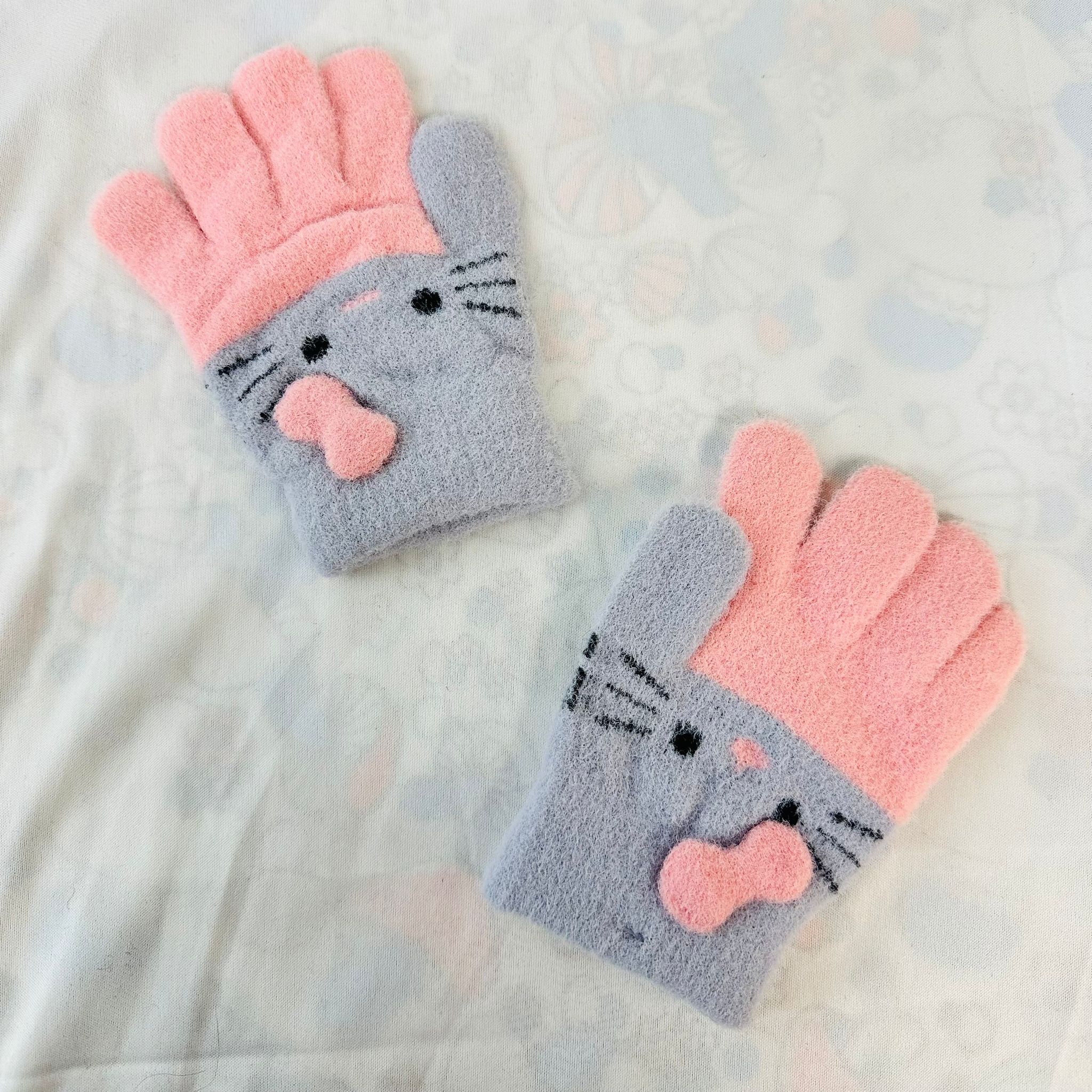 Winter Kids Gloves, Colorful Kids Bunny Design Mitten, Warm Boys/girls Soft  Knit Gloves, Kids Winter Andfall Accessories, Fleece Lined Glove - Etsy
