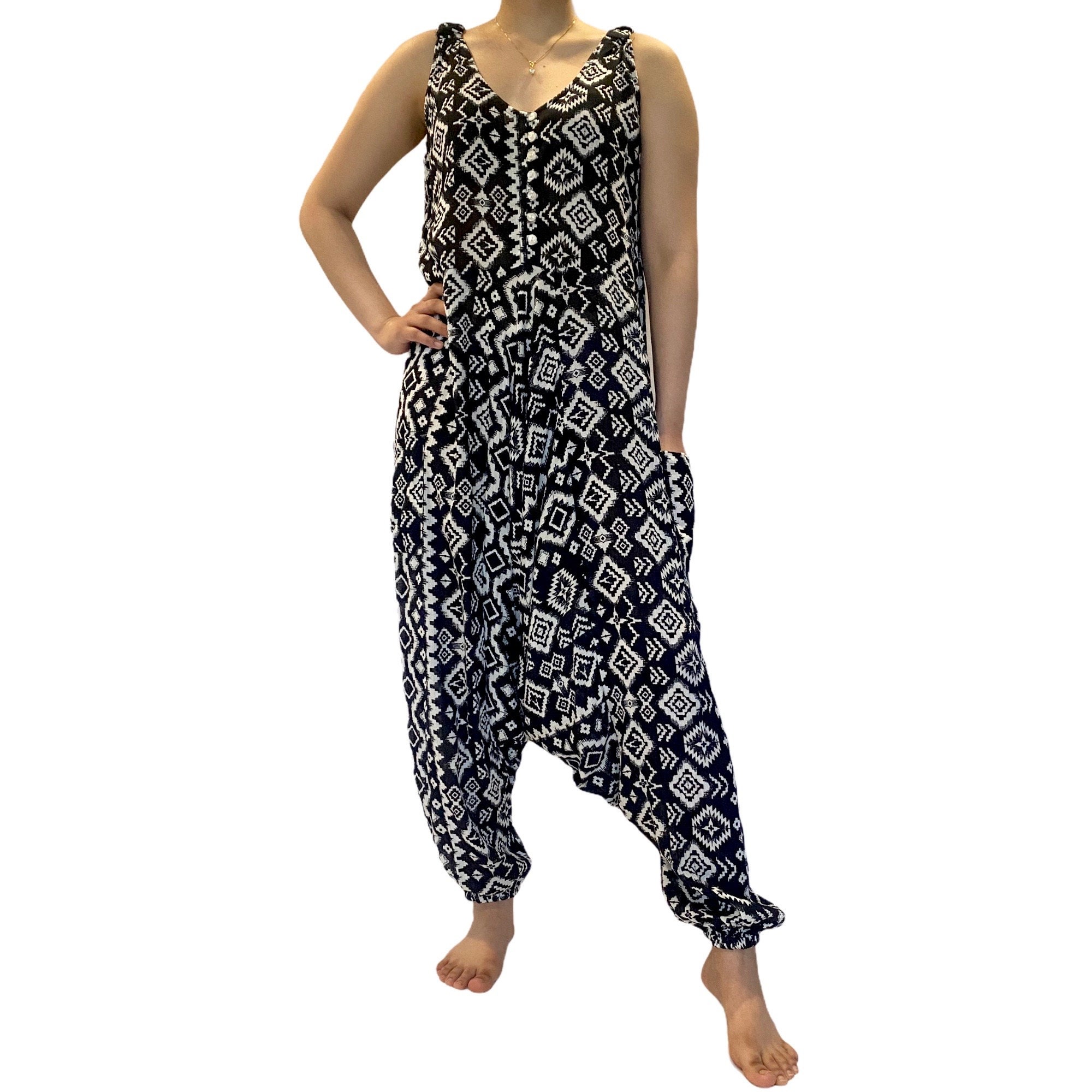 Bohemian Tribal Plush One-Piece Jumpsuit main image 0