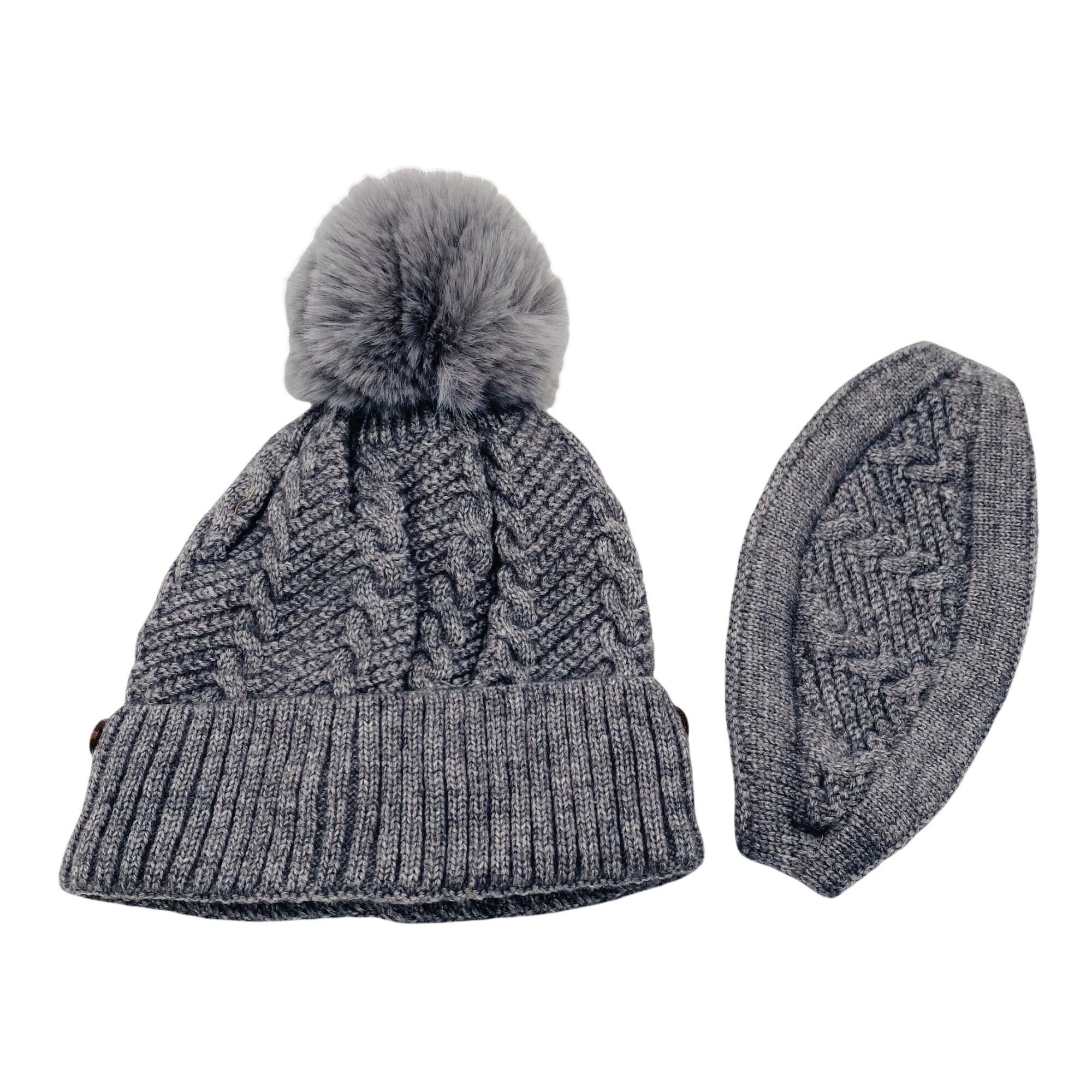 NPJY Unisex Beanie Hat | Thick Knit Winter Beanie For Men & Women, Grey, One Size Fits All