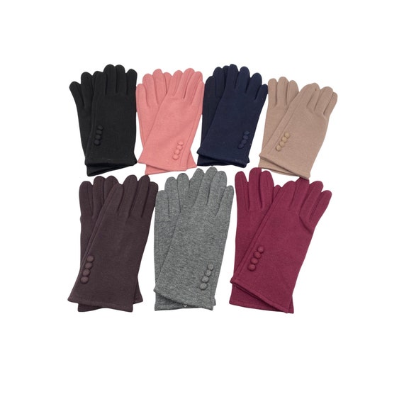 Guanti touch screen da donna, guanti invernali con design a bottone, guanti  e guanti, guanti caldi alla moda, fodera in pile, regalo per lei, guanto da  sci -  Italia
