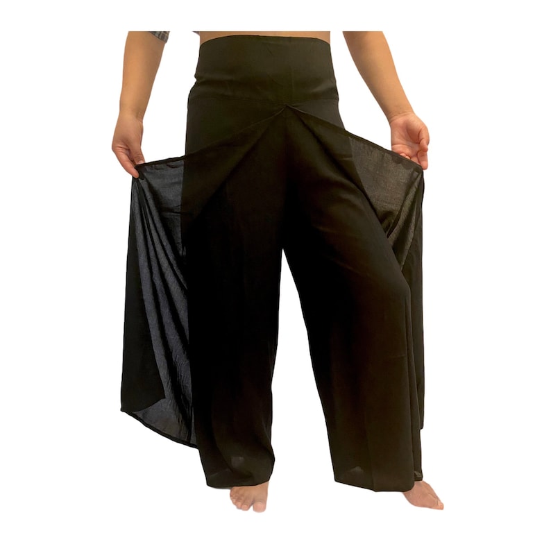 Open Leg Solid Color Boho Pants,Hippie Harem Pants,Beach Rayon Pants,Summer Slit Pants,Yoga Pants Wide Leg Pants,Festival Clothing,Bohemian