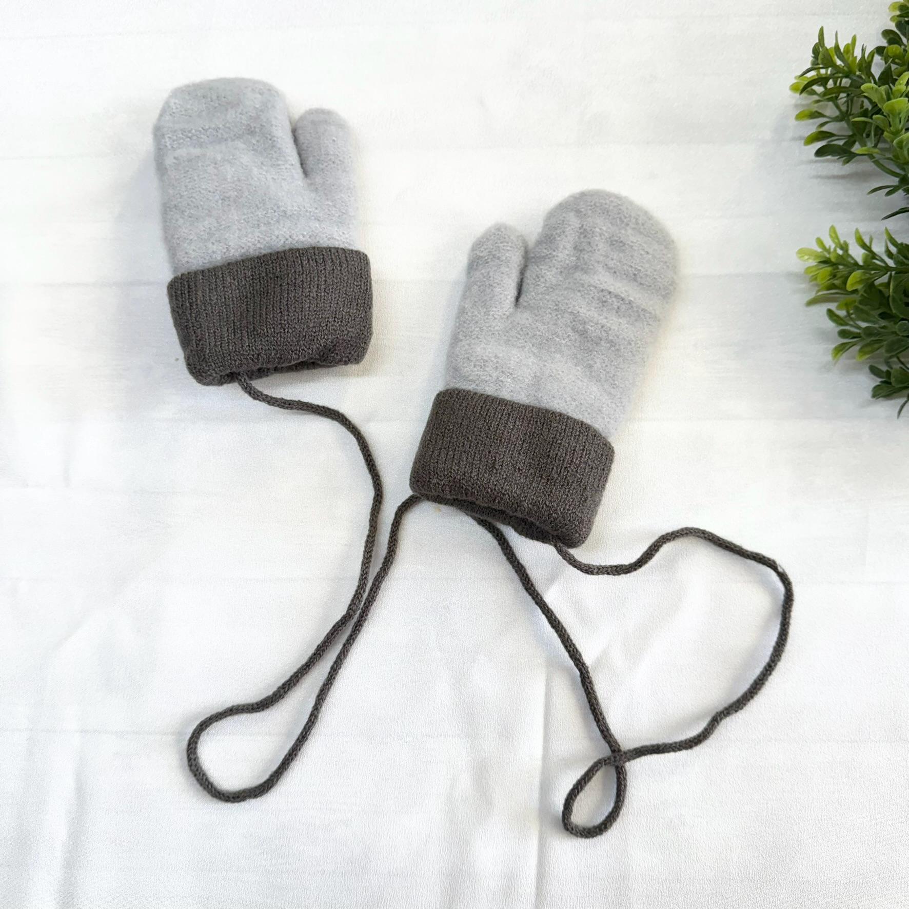 Moufles Enfant Hiver épaisses Avec Attache - Pour Fille Et Garçon 1 à 3 Ans, Chaudes Et Anti-perte - 3