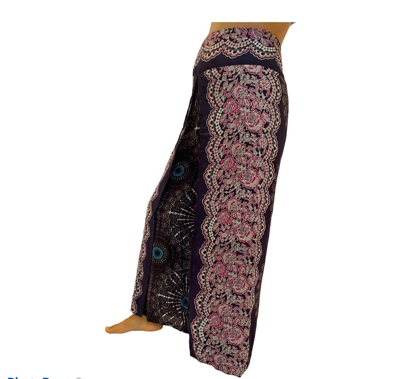 Summer Slit Pants,Wide Leg Rayon Pants,Hippie Pants,Harem Boho Pants,Mandala,Yoga Pants,Bohemian,Festival Clothing,Beach Pants,Comfy Pants