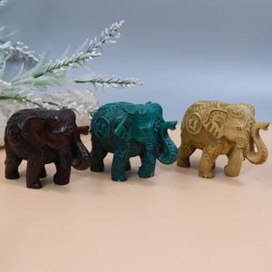 Handmade Elephant Statue, Good Luck Gift, Resin Elephant Statue,  House Warming Gifts