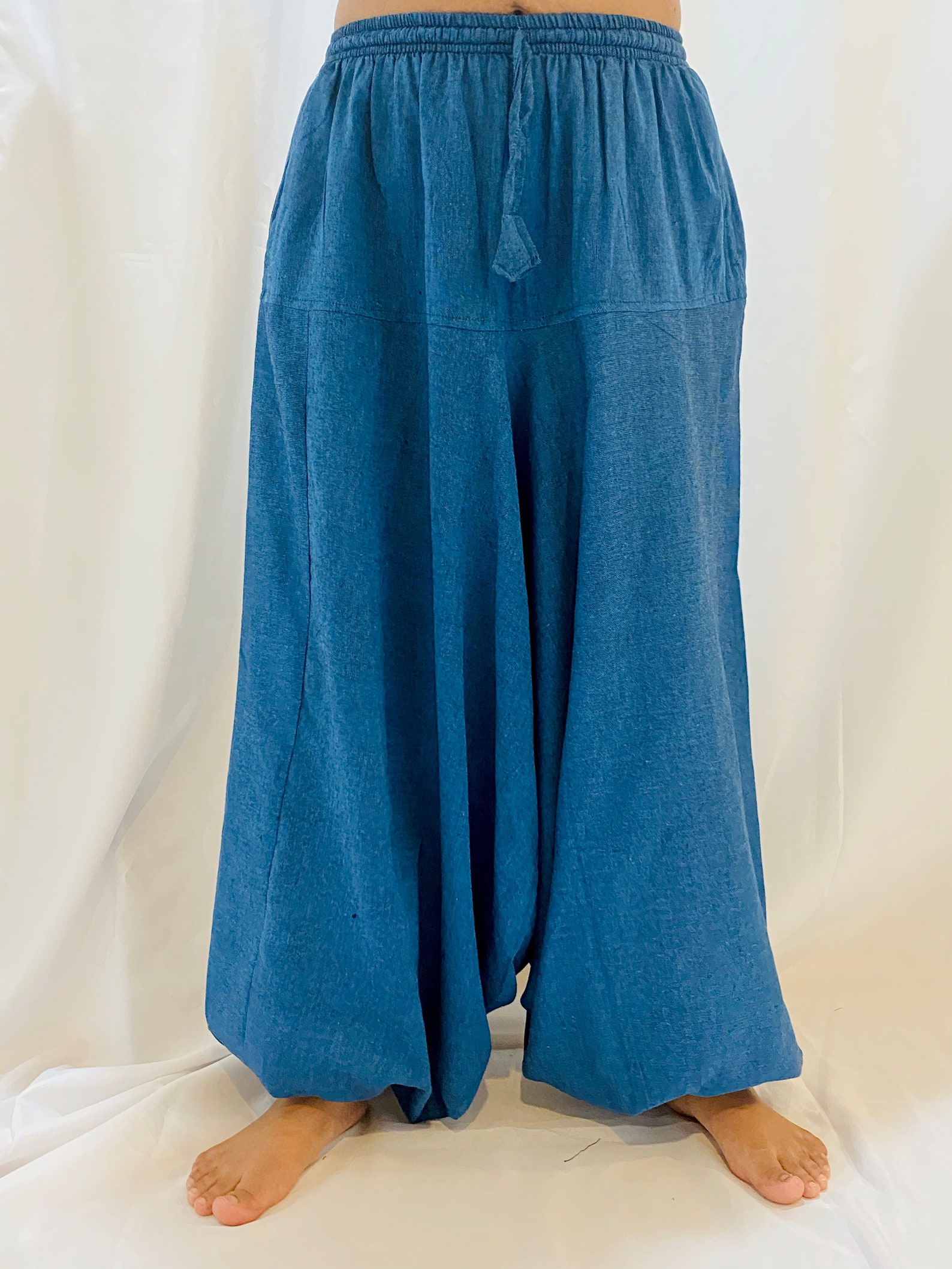 Handmade Cotton Harem Pants from Nepal Solid Cotton Bohemian Etsy
