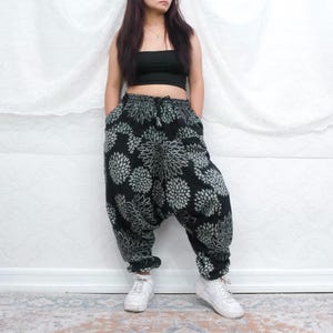 Handmade Wool Blend Winter Harem Pants, Warm Comfy Fall/Winter Unisex Trousers, Non Itchy Winter Pants, Boho/Hippie Plaid Pants, Yoga Pants