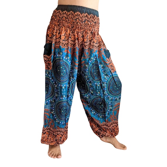 Harem Yoga Pants, Hippie Trousers, Plus Size, Bohemian Pants, Thai Pants,  Pants With Pockets, Baggy Genie Trousers, Beach, Festival Pants -   Canada