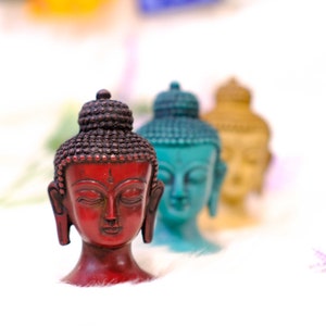 Buddha Statue, Green Buddha Head Statue from Nepal, Vintage Buddha Statue, Tibetan Buddha, Home Decor, Peaceful Compassion Buddha