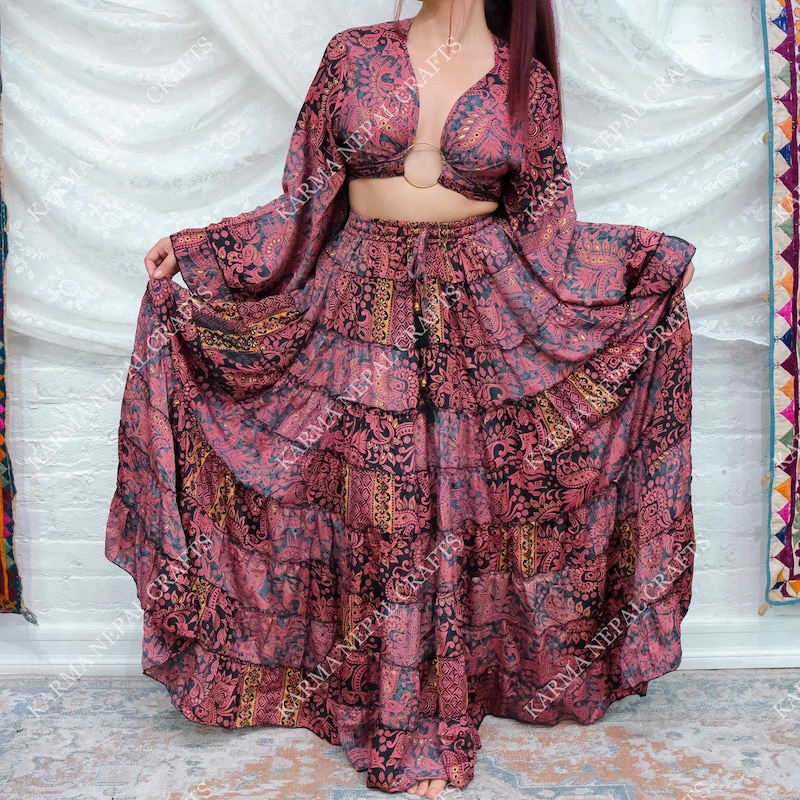 Boho Skirt and Top Set - Etsy