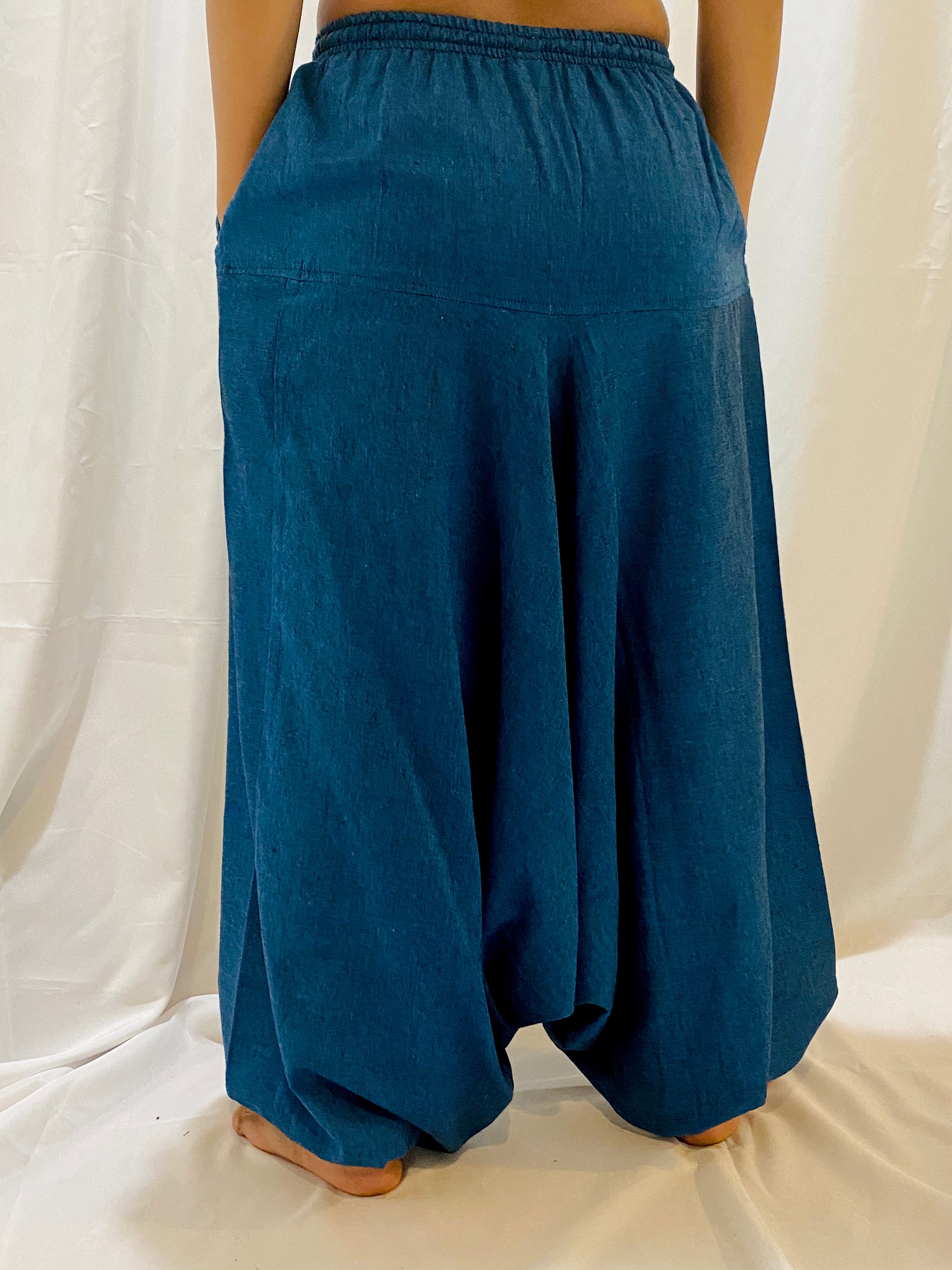 Handmade Cotton Harem Pants from Nepal Solid Cotton Bohemian Etsy
