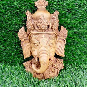 Ganesh Wall Hanging/Ganesha  Mask/ Ganesh Wall Decor/Handmade Ganesh Mask/Ganesh Face Wall Hanging/Ganesh Mask from Nepal