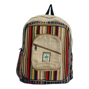 Core Hemp Unisex Backpack - Handmade Organic Hemp Bag For School, Travel & Festivals - View #4