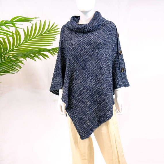 YOSOOU　Two Piece Collar Poncho Zip Through Collared Knit Poncho | Karen Millen
