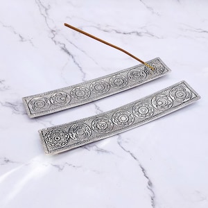 Chakra Metal Incense Burner, Handmade Steel Incense Stick Holder, Decorative Incense Holder for Yoga and Meditation, Cone Incense Burner
