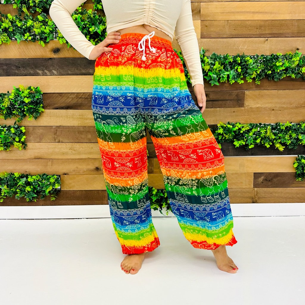 Harem Pant,yoga Pants,rainbow Color Bohemian Pants,hippie