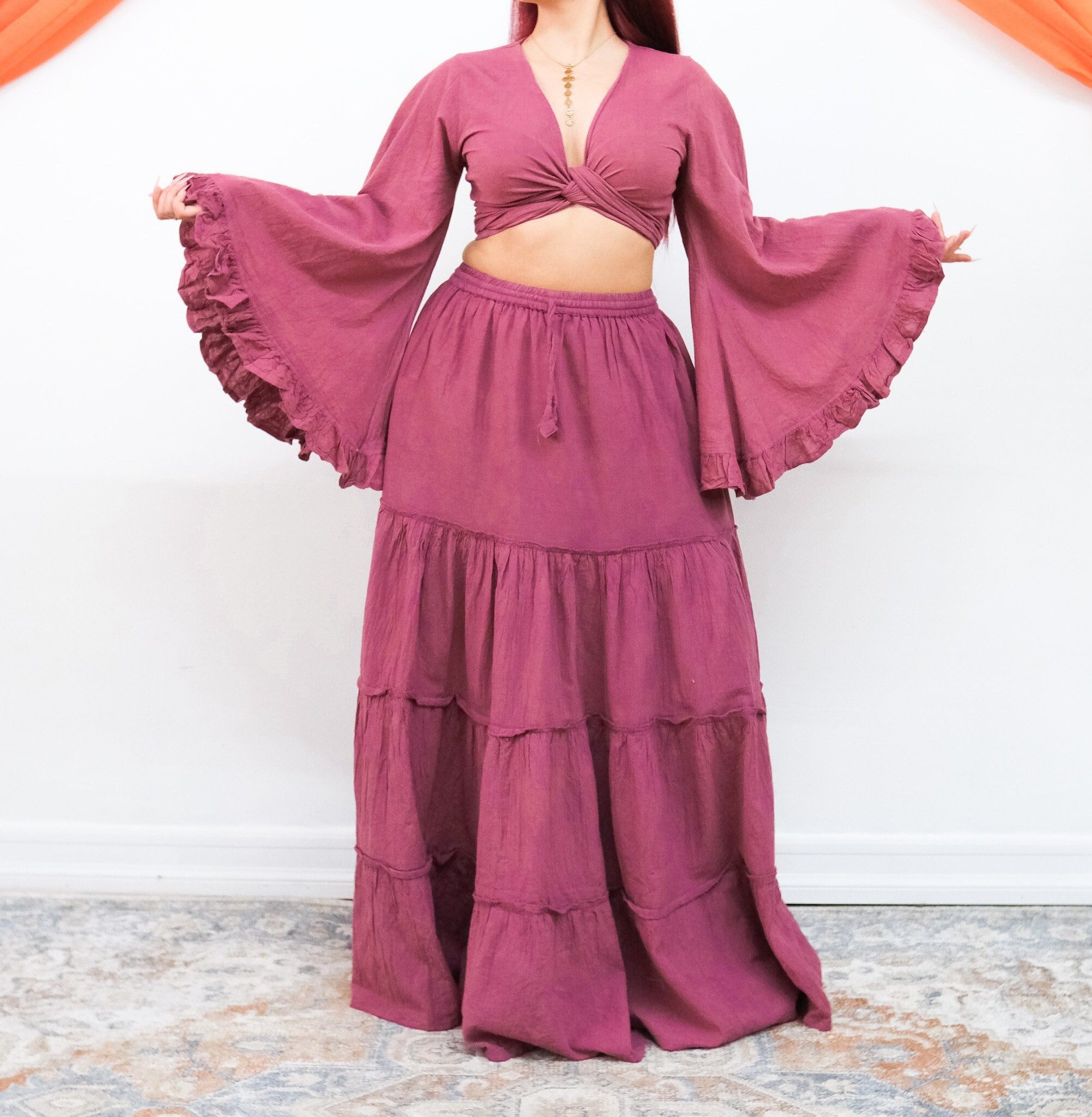 Two Piece Maxi Set Etsy