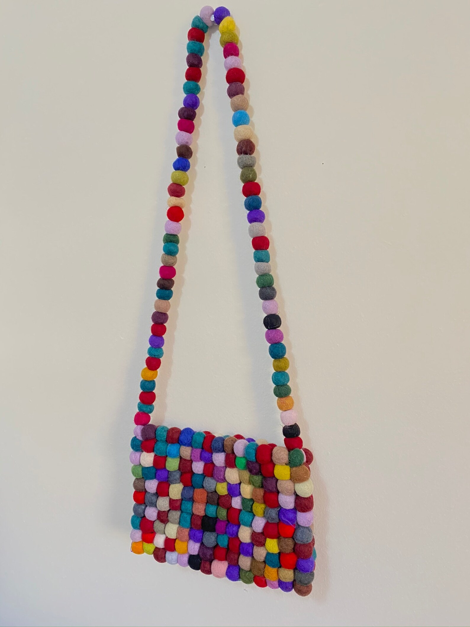 Handmade Felt Ball Bag with Straps Unique Felt Bags Felt Etsy