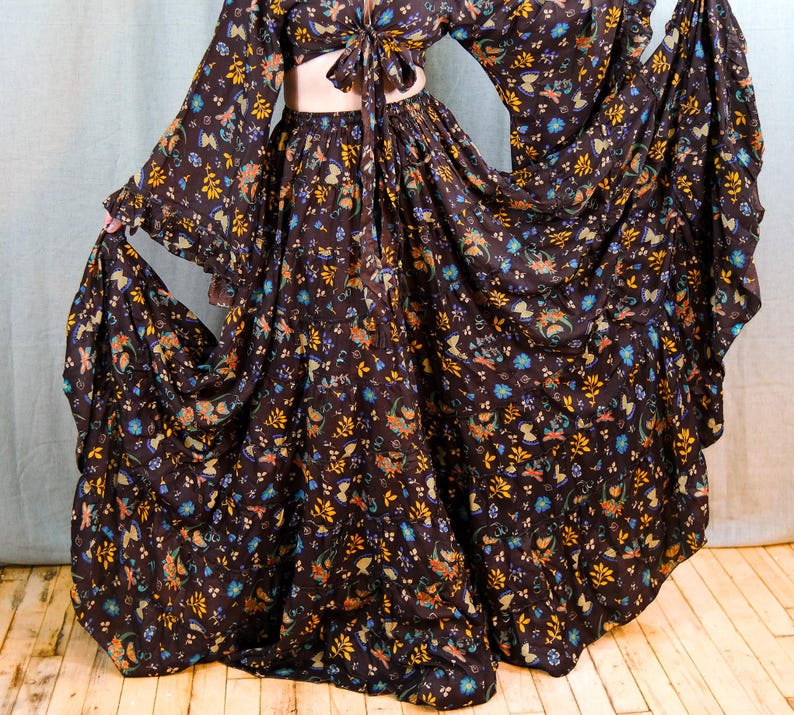 Witchy Floral Maxi Skirt 