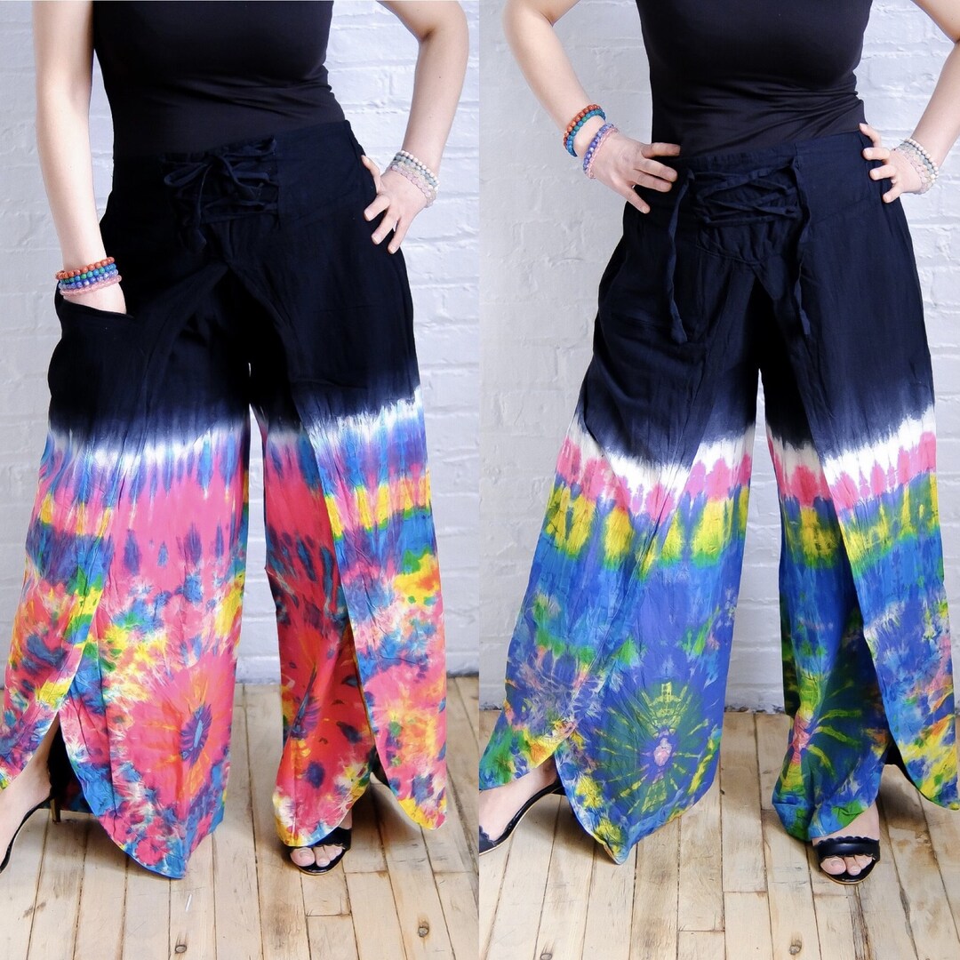 Tie Dye Cotton Festival Pants – karmanepalcrafts