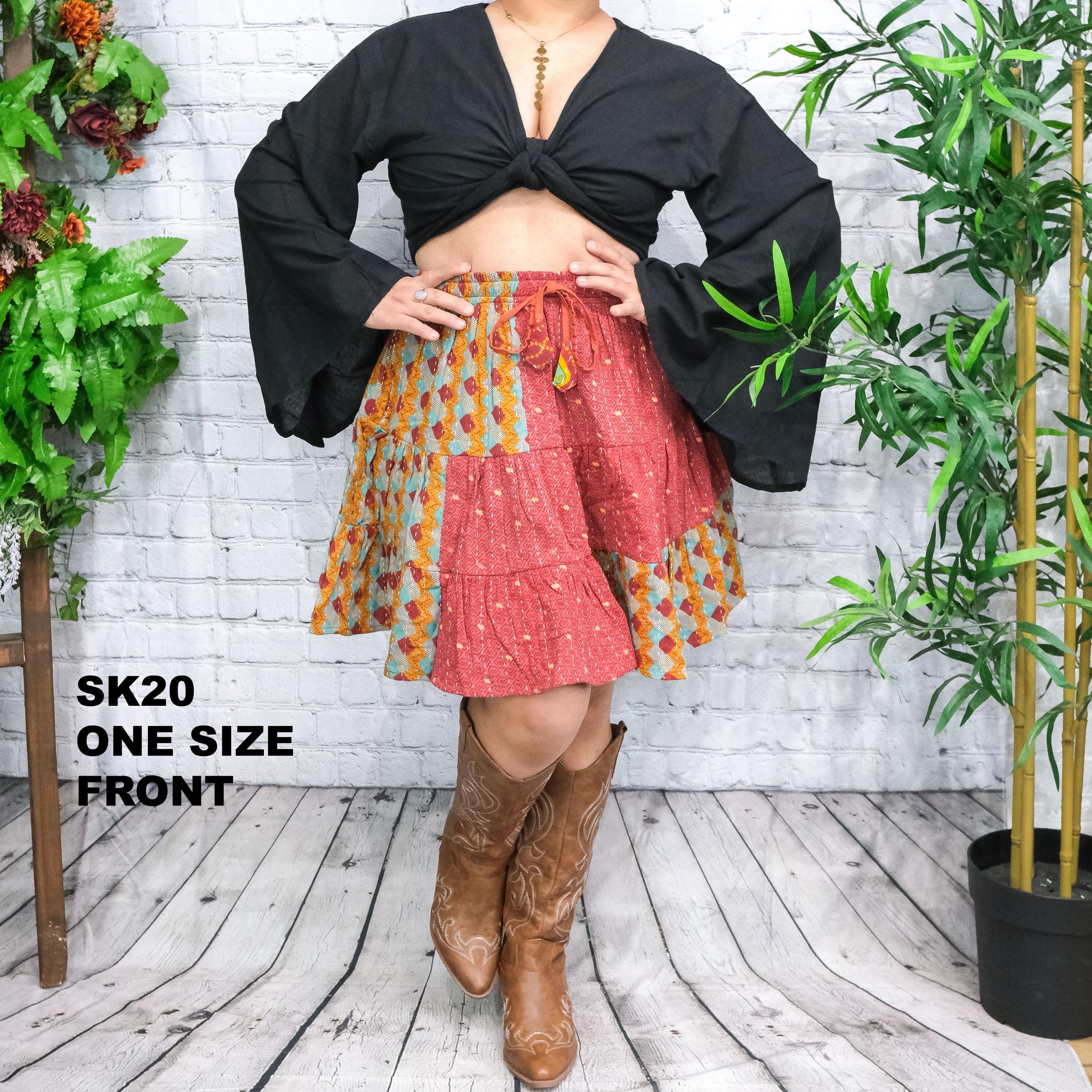 Vintage Indian Cotton Wrap Skirt - Etsy