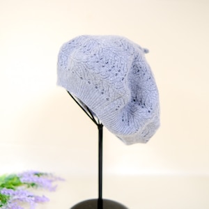 Crocheted Beret Hat, Slouchy Winter Hat, Unisex Beret  Hat, Hat For Adult,  Stylish Hat, Gift For Her/Him, Unique Beanie, Warm Knitted Beret