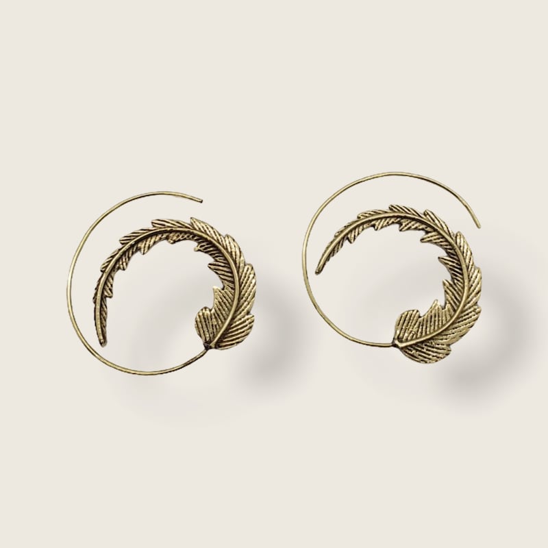 Brass Earring - Spirals